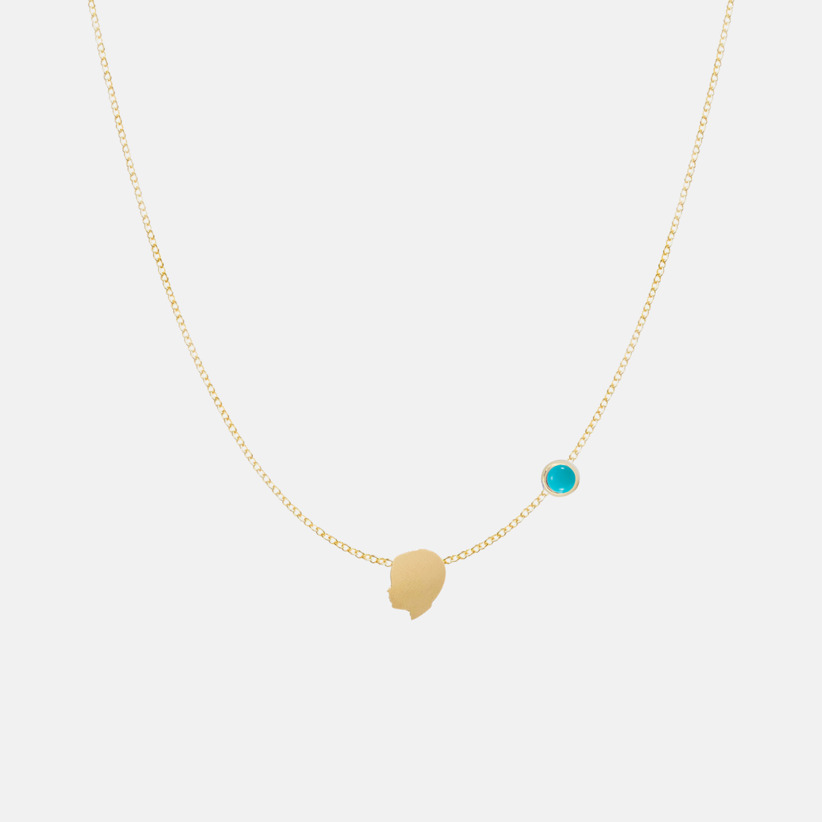 Silhouette + Birthstone Charm Necklace