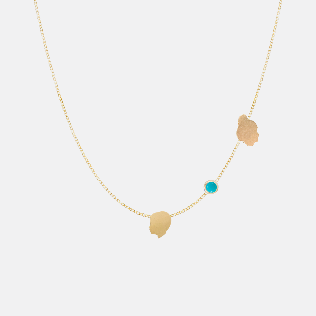 Silhouette + Birthstone Charm Necklace