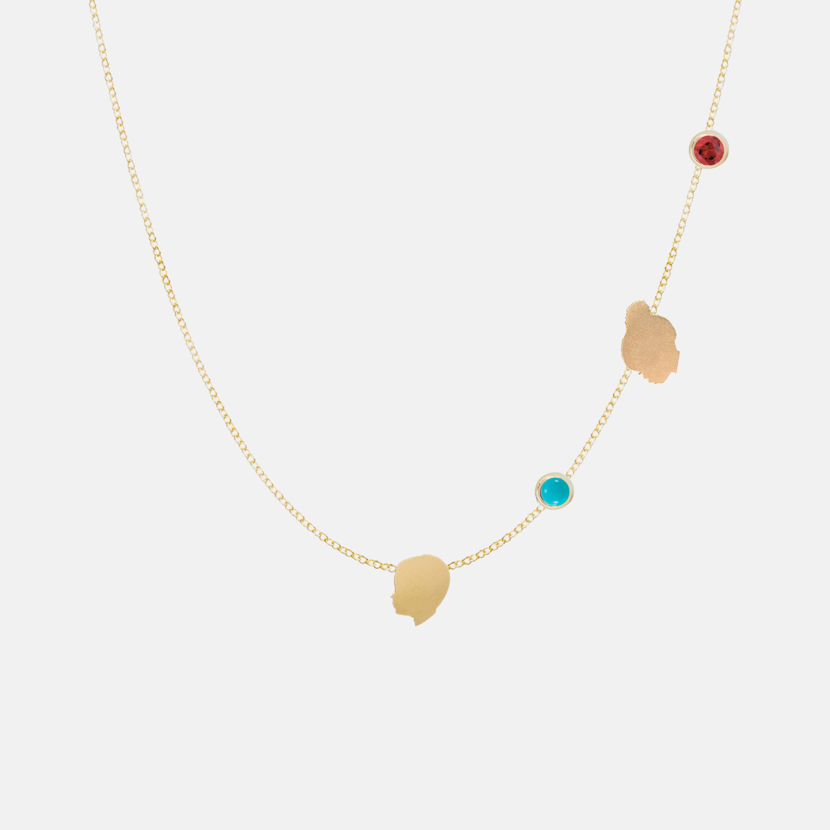 Silhouette + Birthstone Charm Necklace