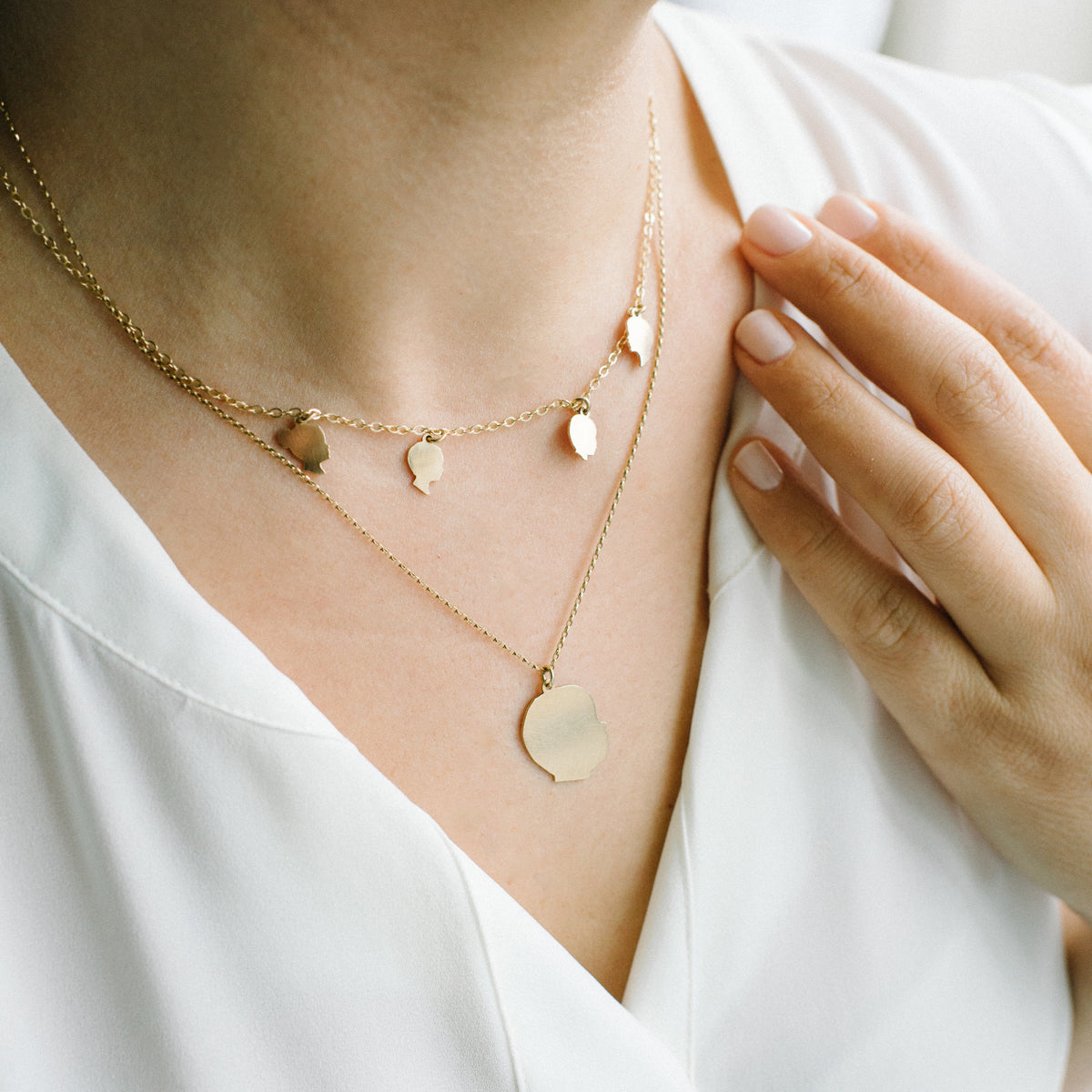 Classic Silhouette Charm Necklace - Large - Vana Chupp Studio