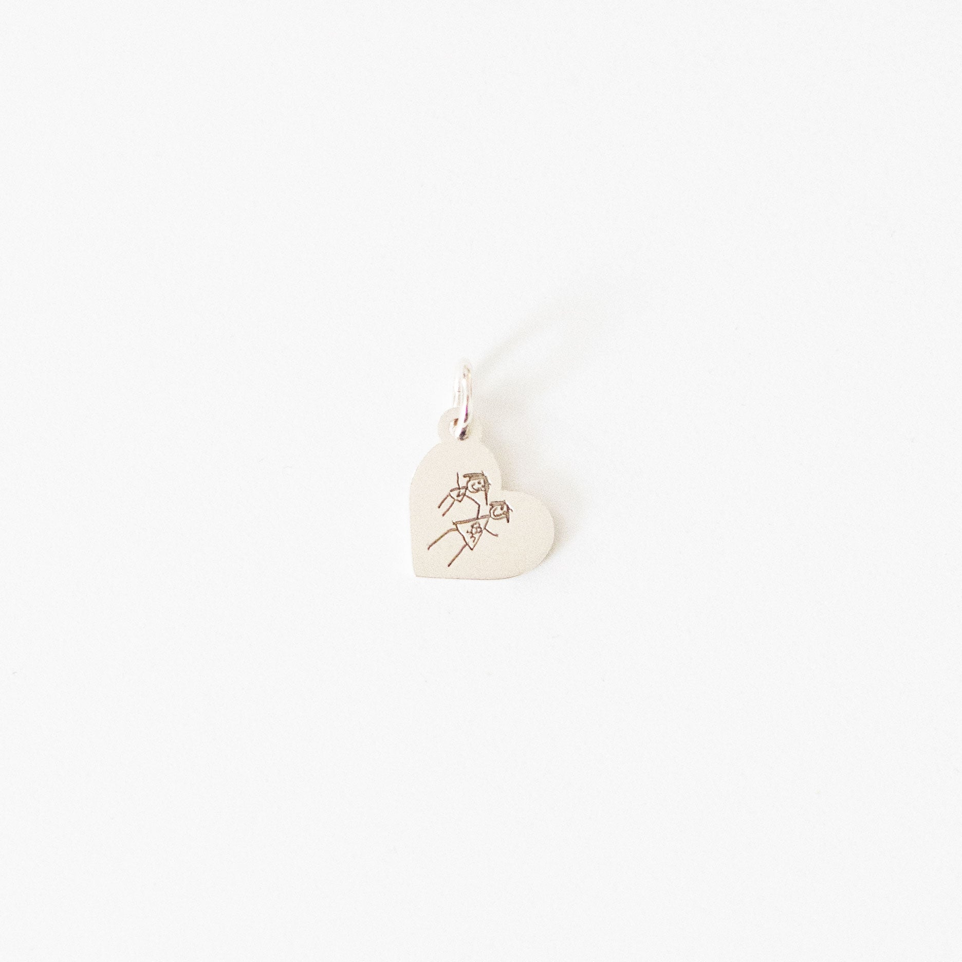 Handwriting Heart Medallion - Small