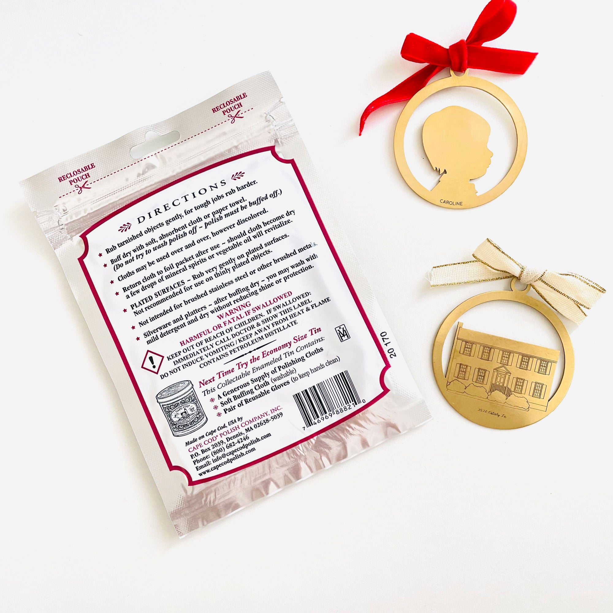 Cape Cod Polishing Cloth for ornaments and metals