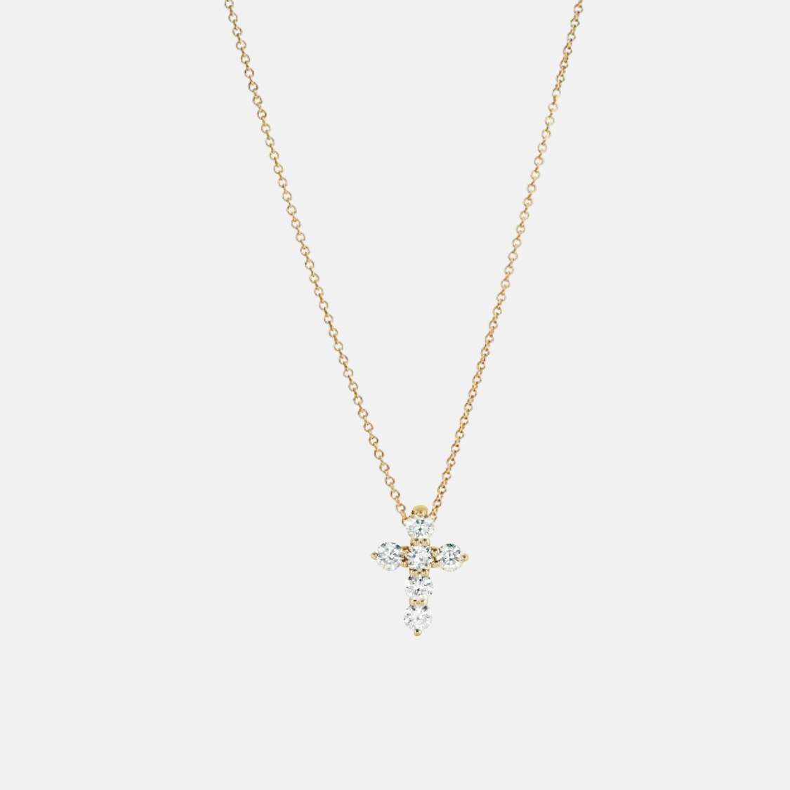 The Petite Diamond Cross Necklace - Vana Chupp Studio