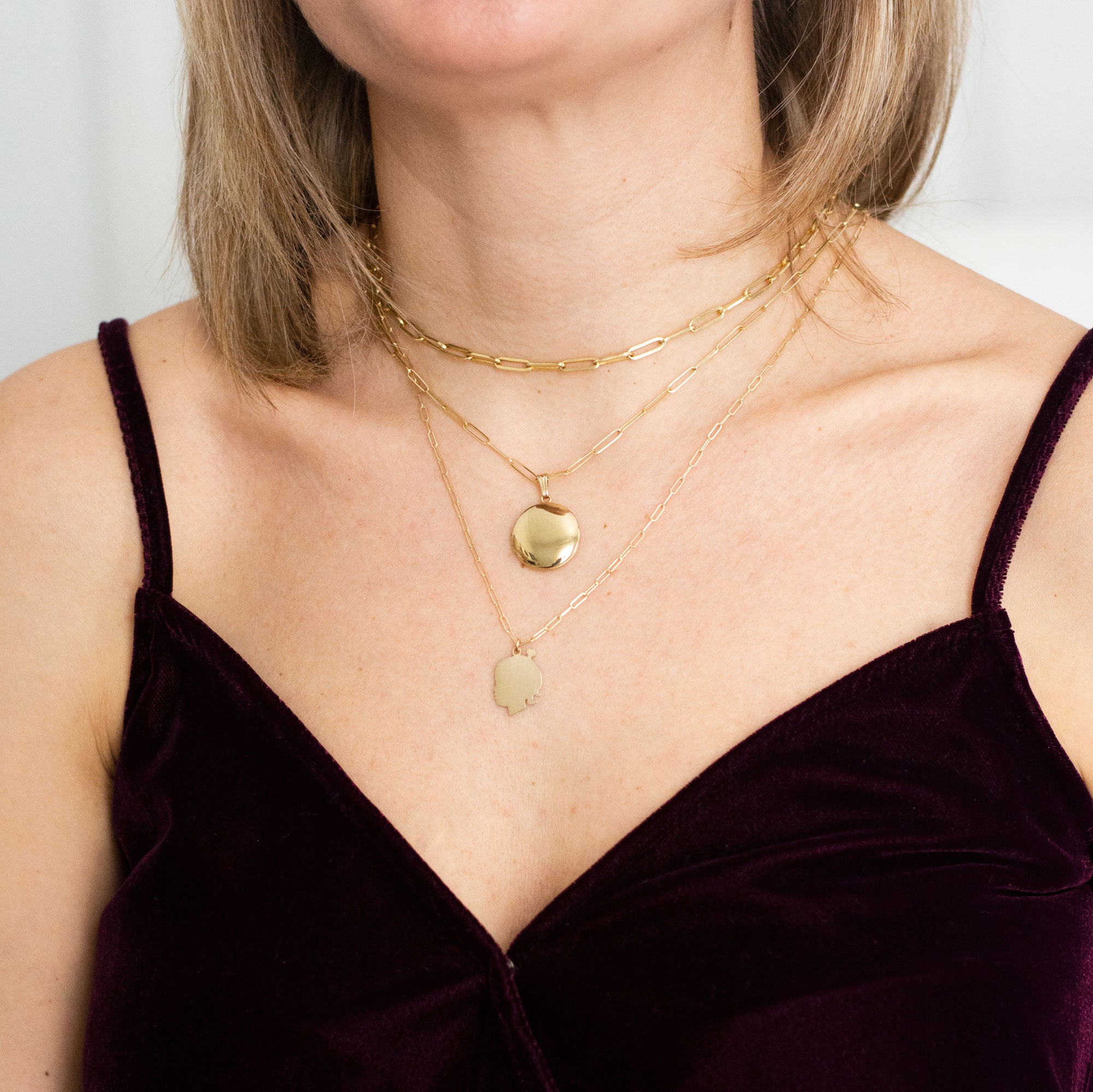 Paper Clip Chain Necklace - Heavy Weight (Sterling Silver and 14K Gold) - Vana Chupp Studio