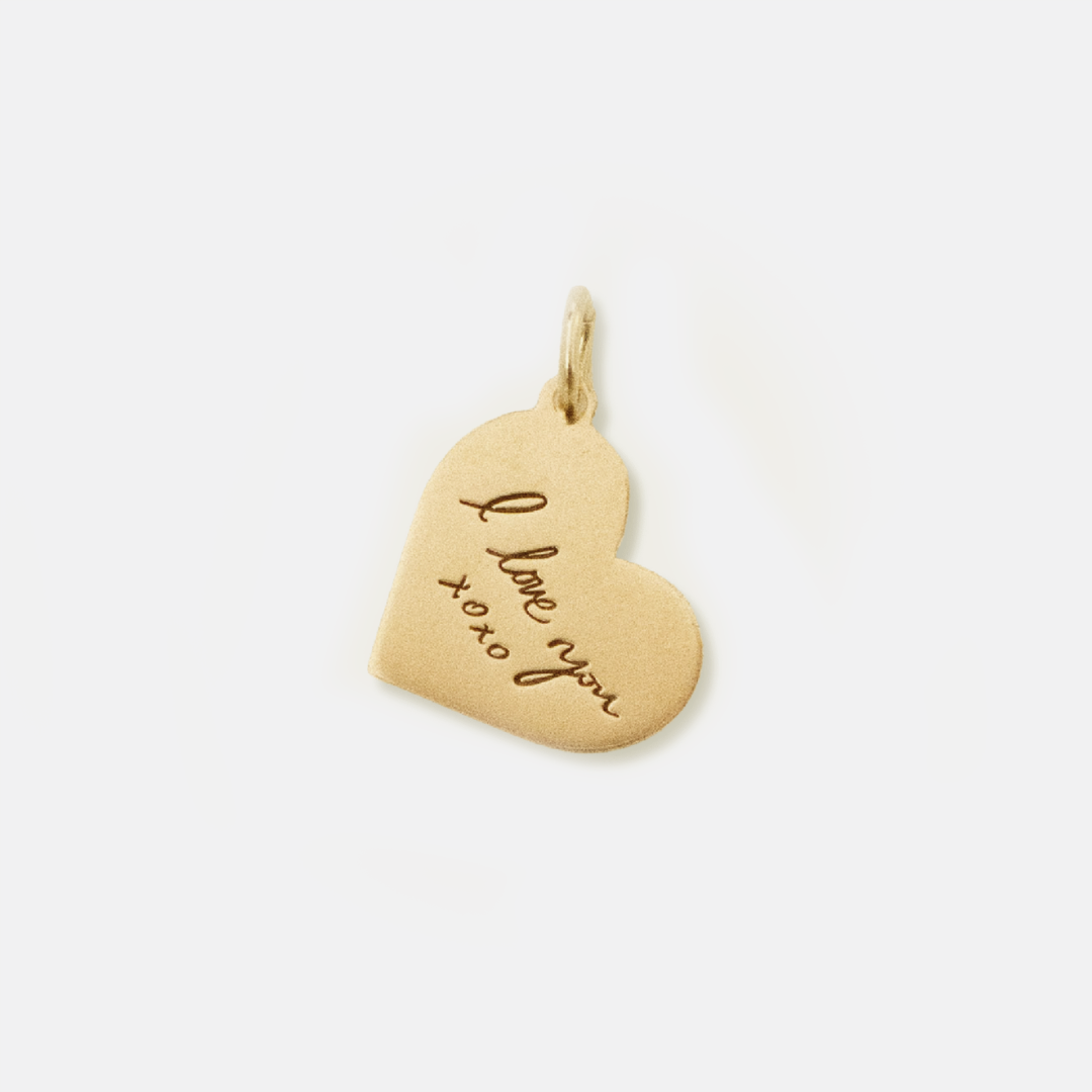 Handwriting Heart Medallion - Medium