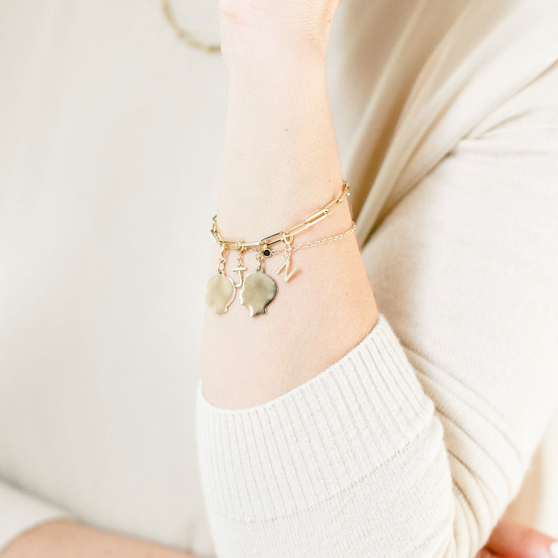 Paper Clip Chain Bracelet - Heavy Weight (Sterling Silver + 14K Gold) - Vana Chupp Studio