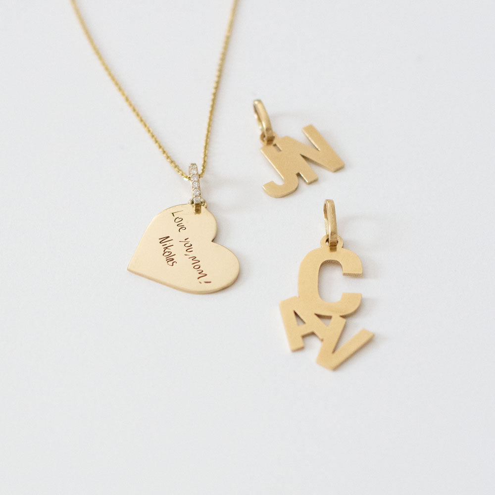 Personalized Heart Medallion - Large - Vana Chupp Studio