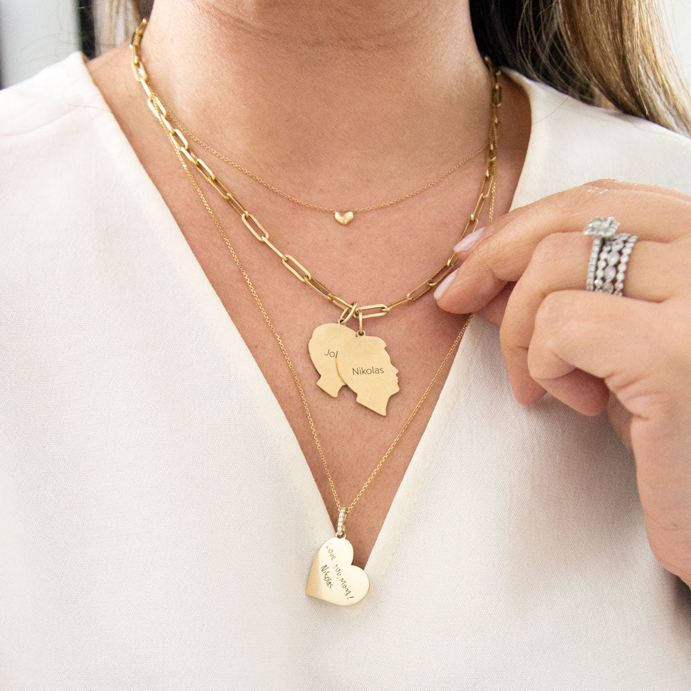 Personalized Heart Medallion - Large - Vana Chupp Studio