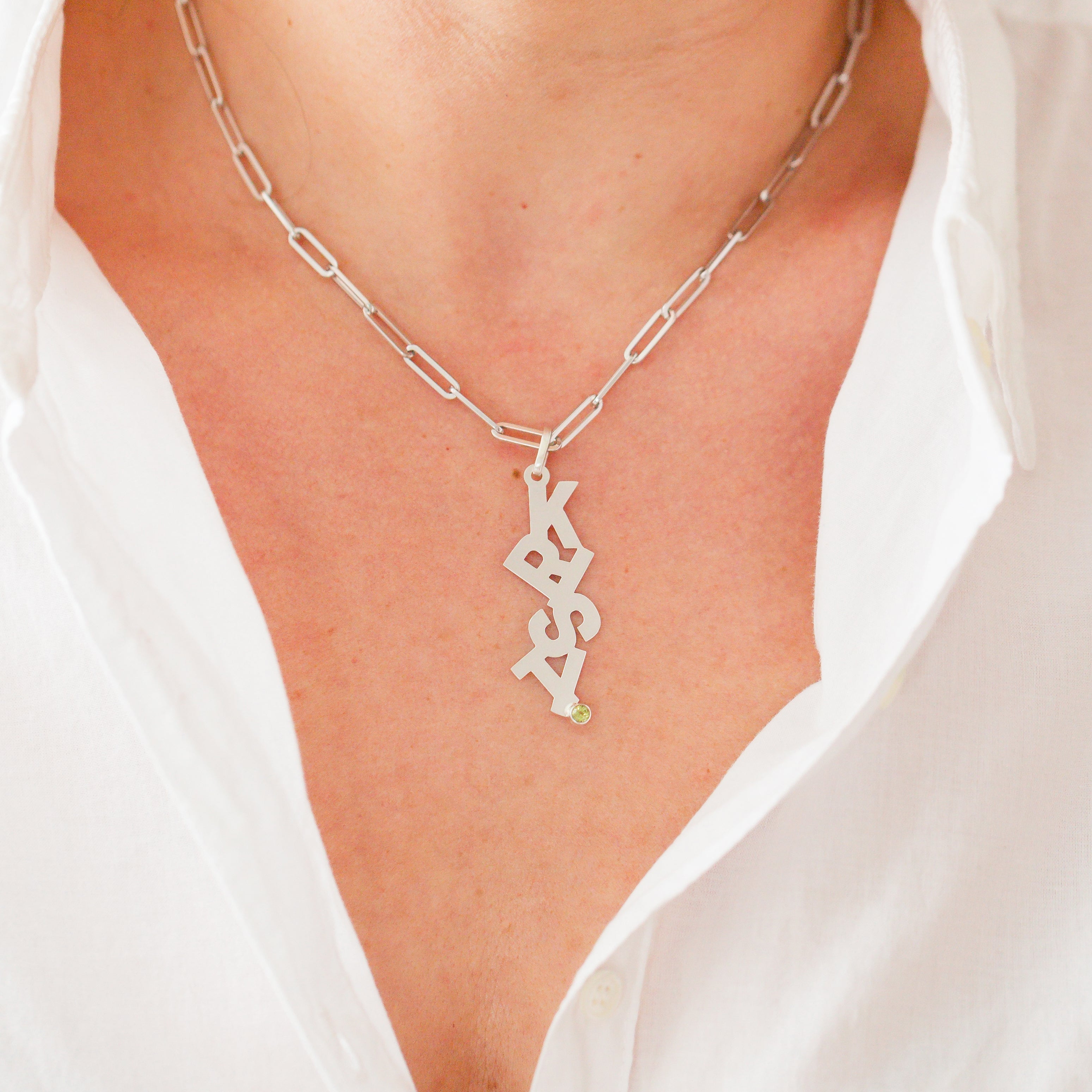 Falling Letters Name Pendant