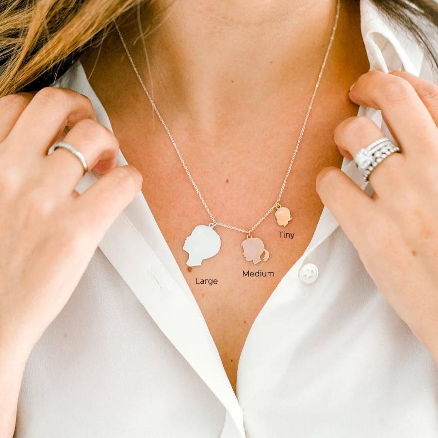 Classic Silhouette Charm Necklace - Large - Vana Chupp Studio