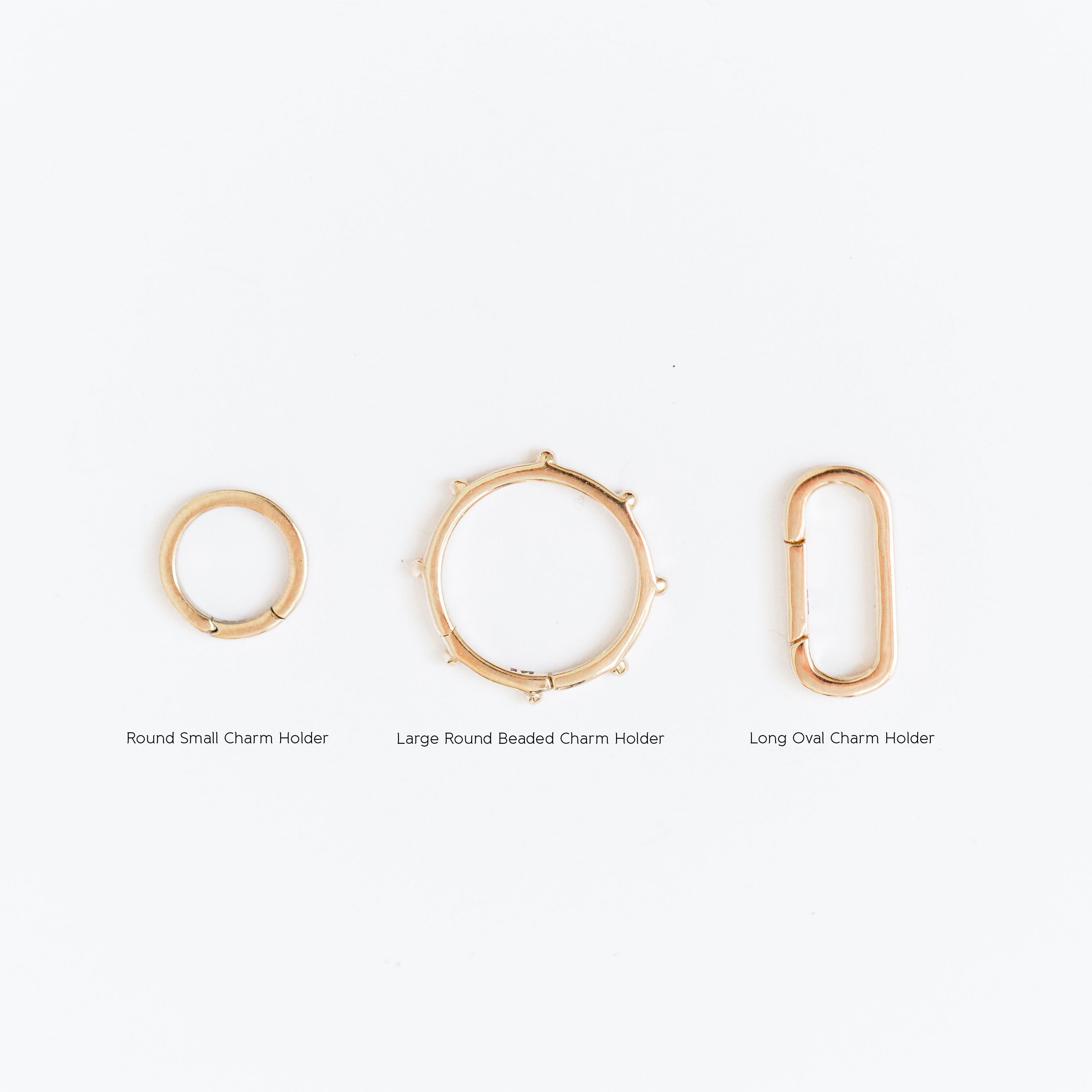 Heavy Weight Paperclip Chain Necklace with Charm Holder