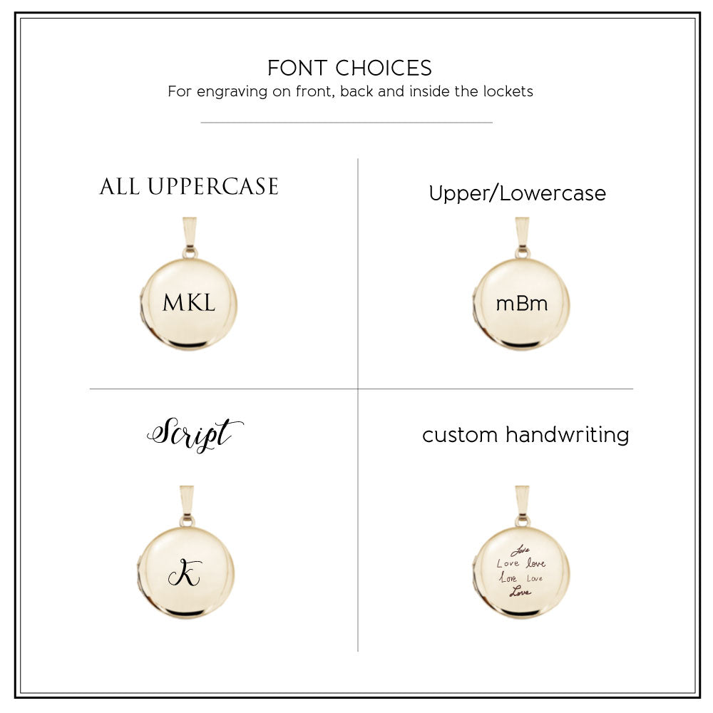 14k Yellow Gold Large Silhouette Locket Necklace