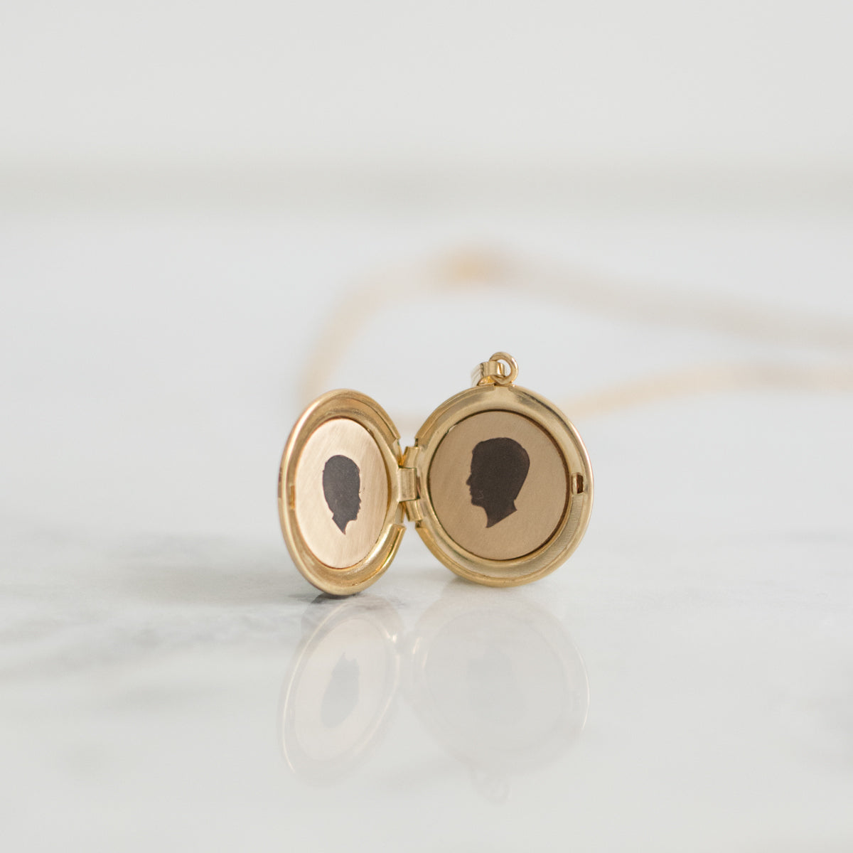 Medium Silhouette Locket - Gold Filled - Vana Chupp Studio