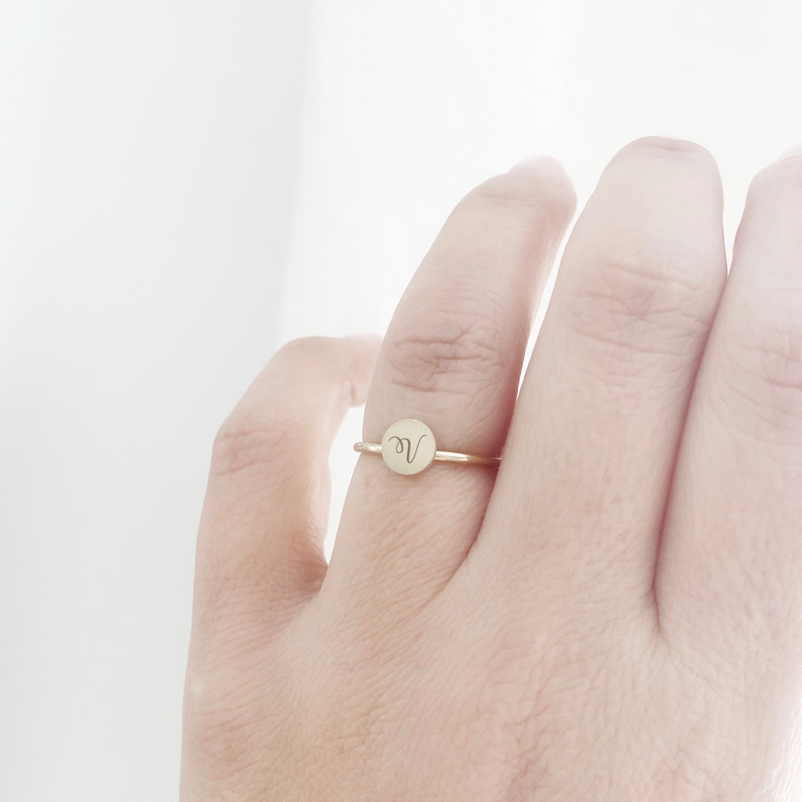 14K Letter Ring - Vana Chupp Studio