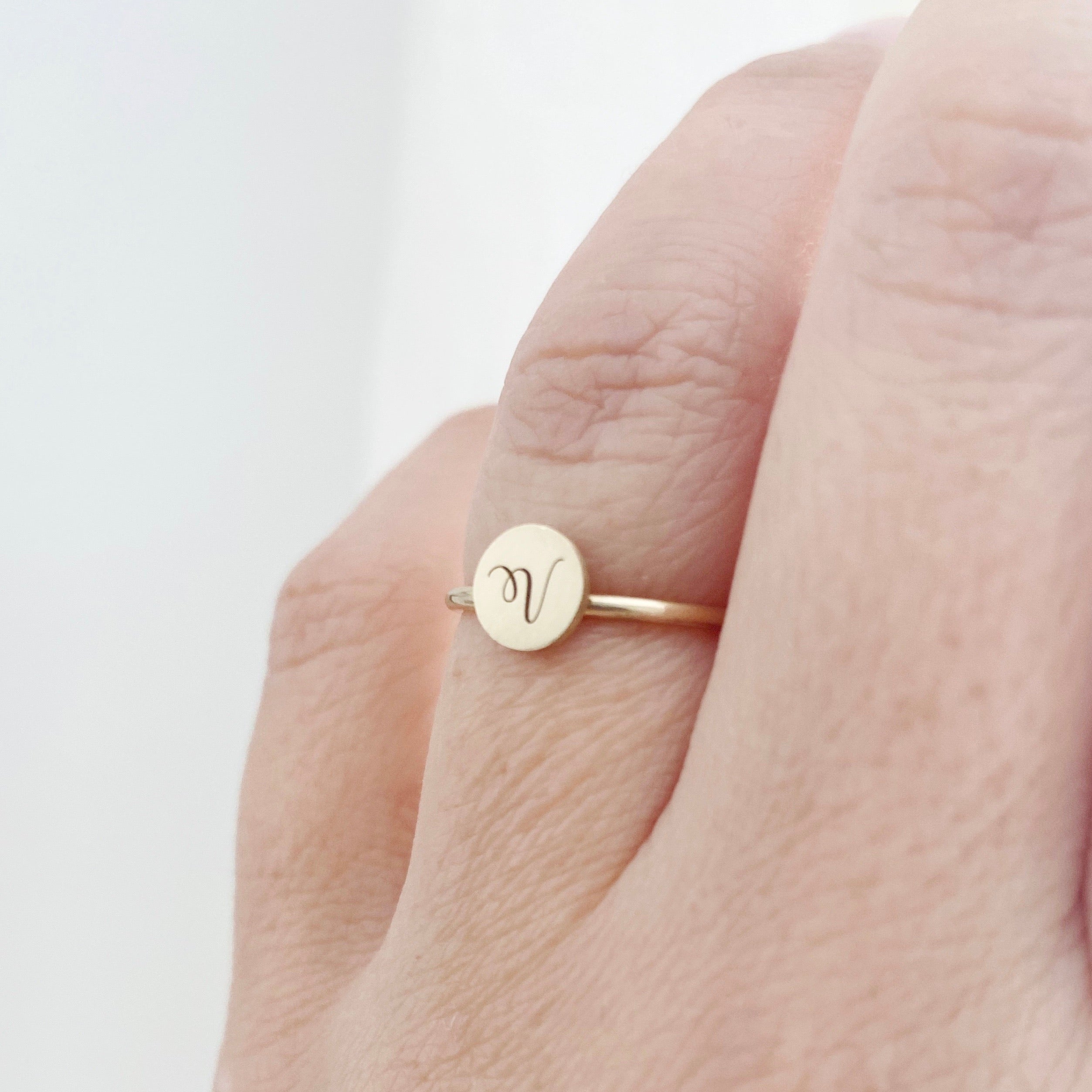 14K Letter Ring - Vana Chupp Studio