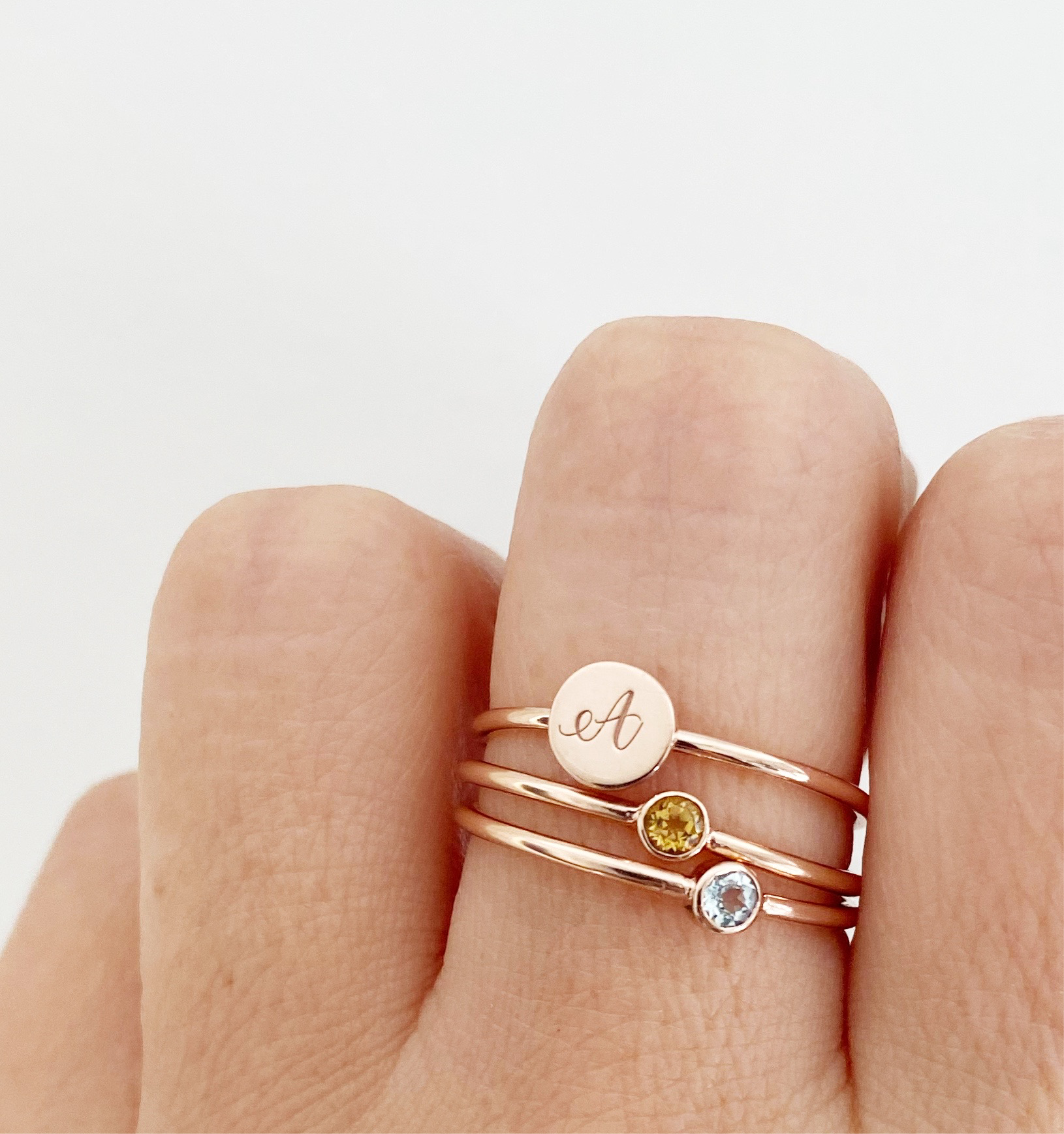 14K Letter Ring - Vana Chupp Studio