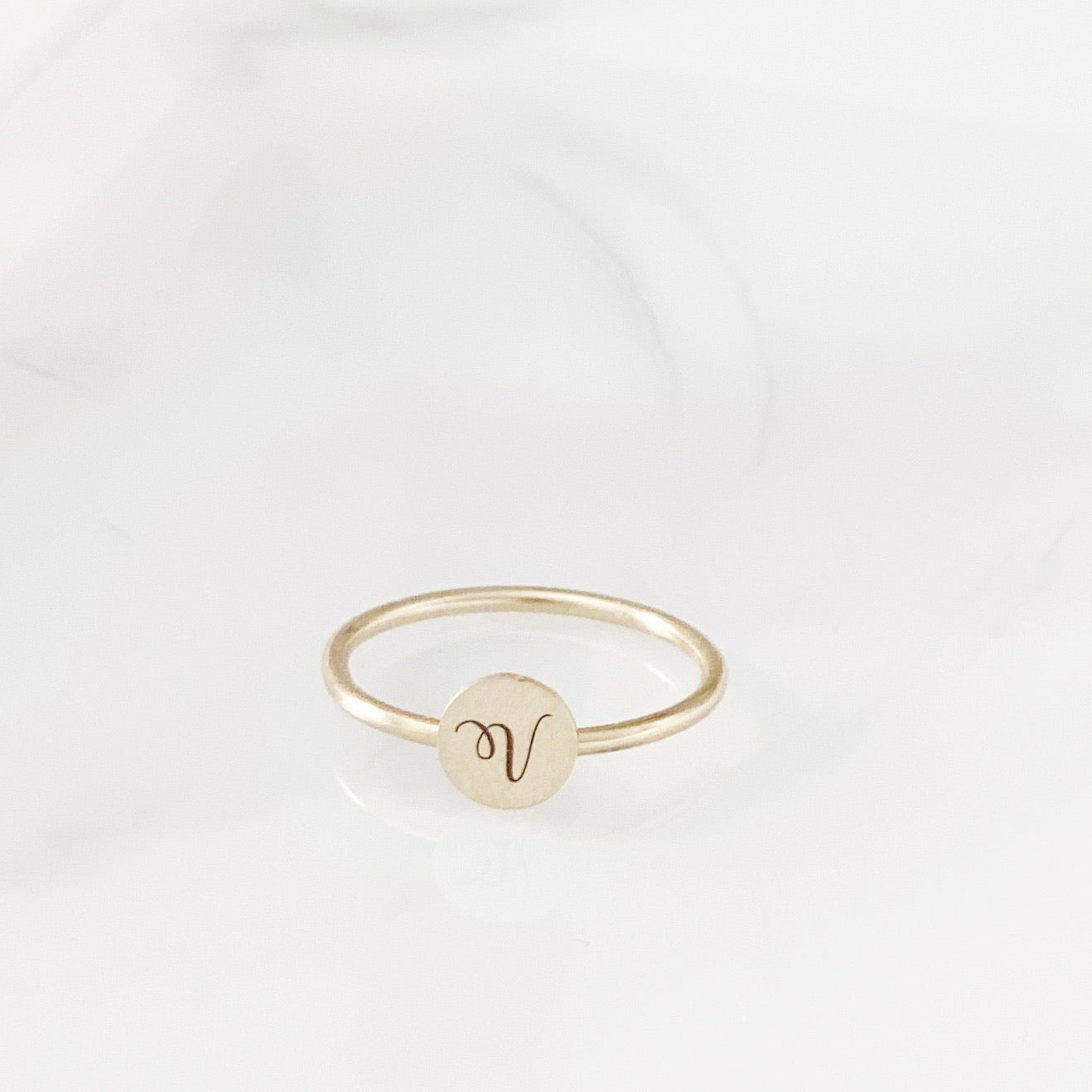 14K Letter Ring - Vana Chupp Studio