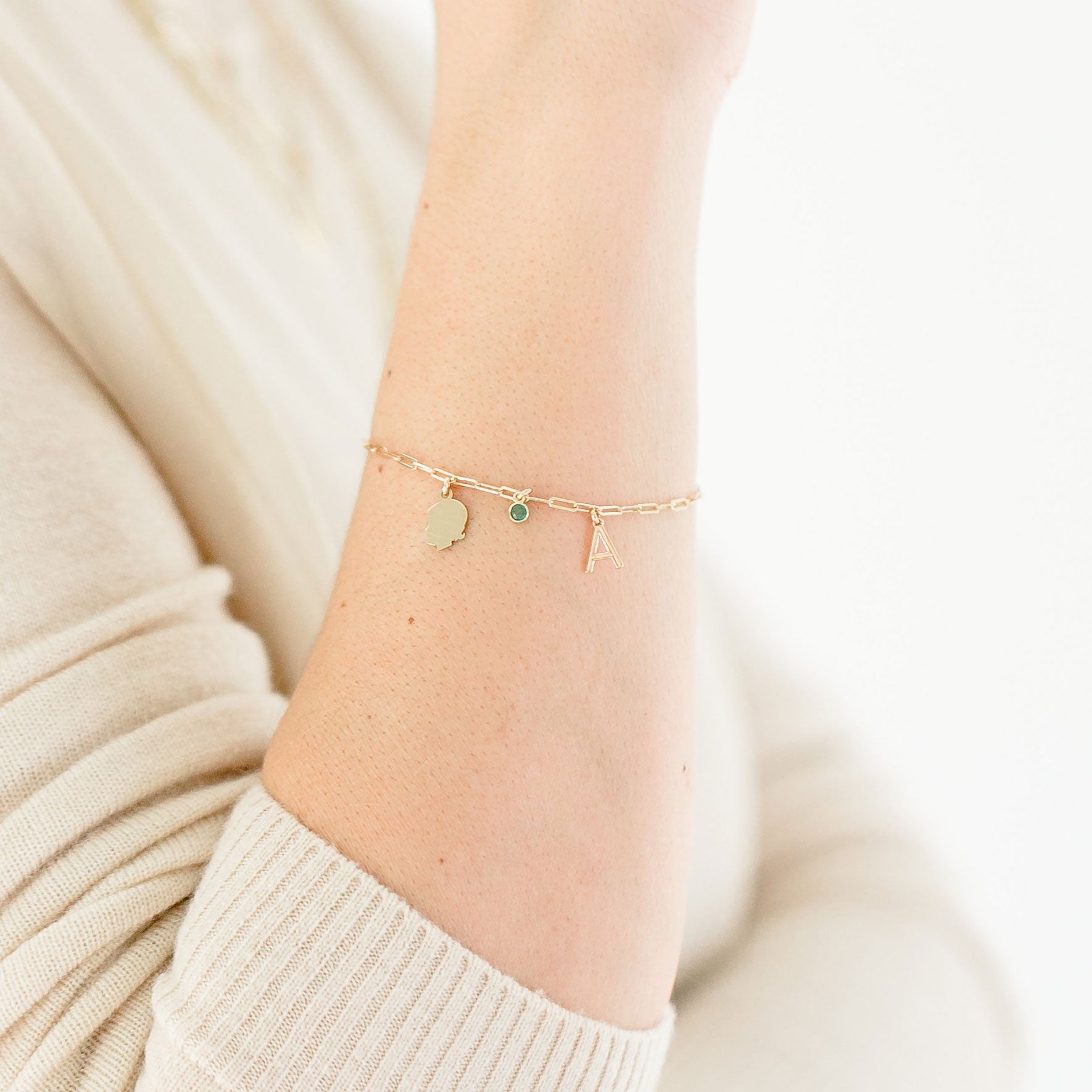 Paper Clip Chain Bracelet - Dainty Weight (Sterling Silver + 14K Gold) - Vana Chupp Studio