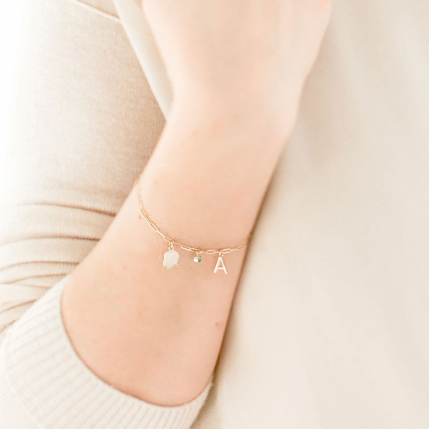 Paper Clip Chain Bracelet - Dainty Weight (Sterling Silver + 14K Gold) - Vana Chupp Studio