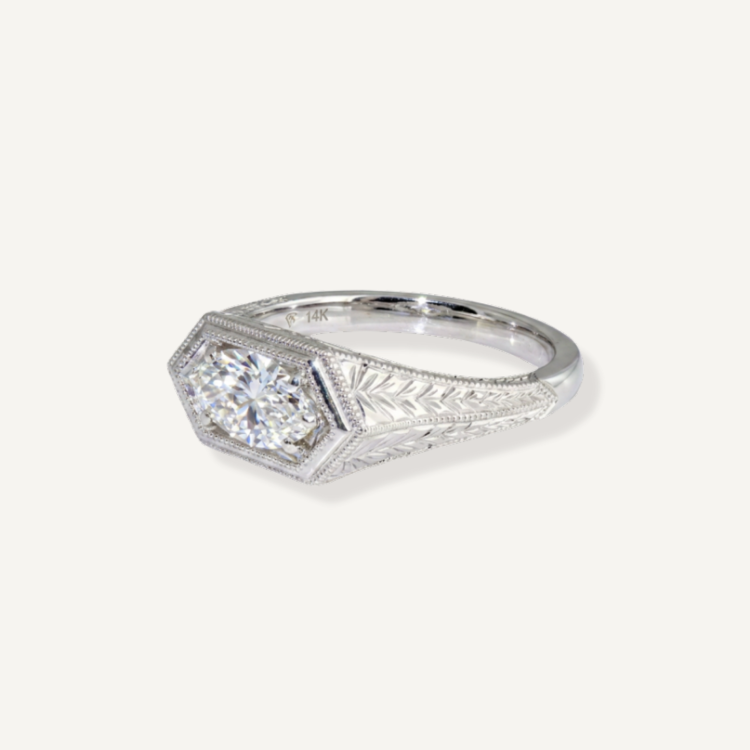 Custom Art Deco Inspired Diamond Ring