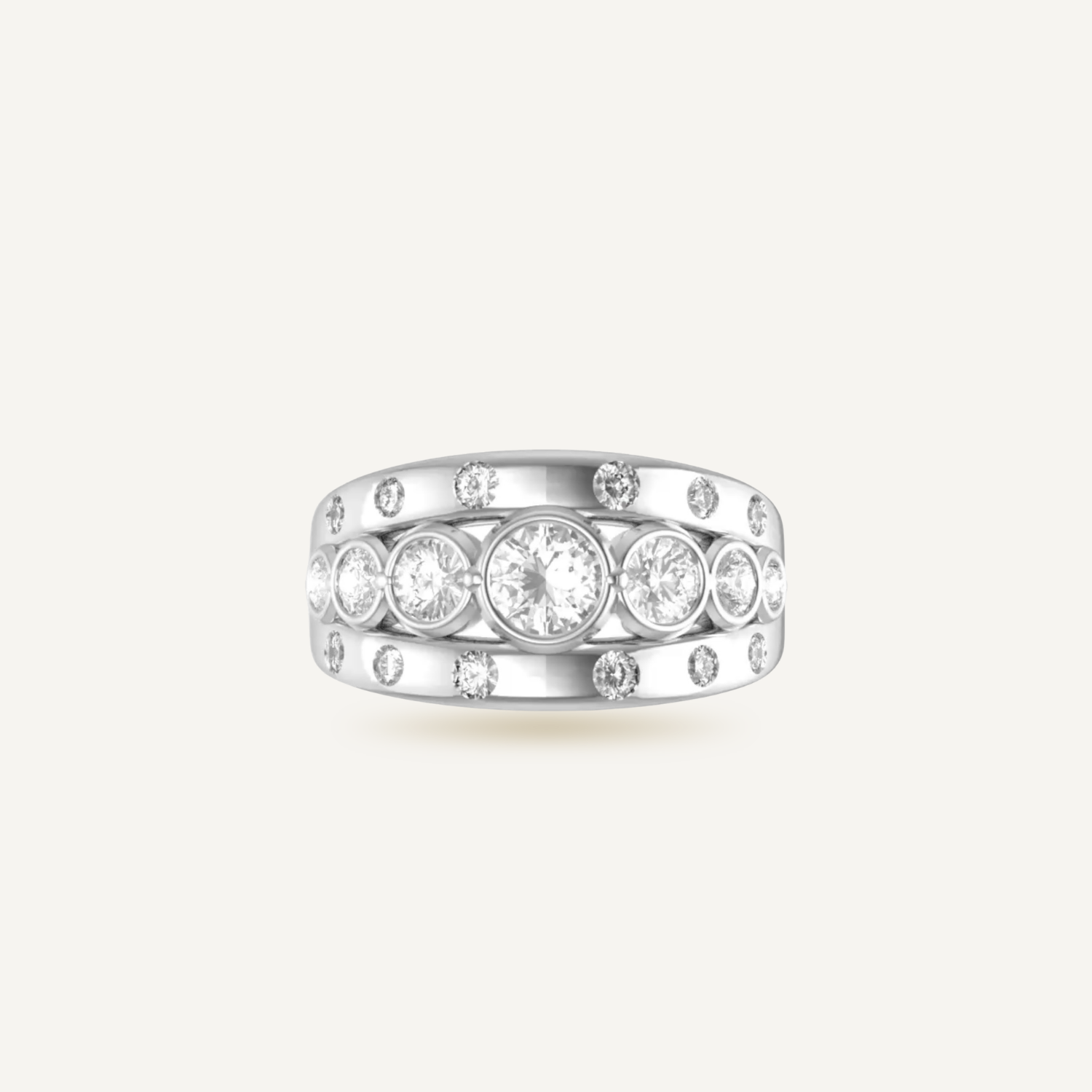 A custom diamond anniversary ring