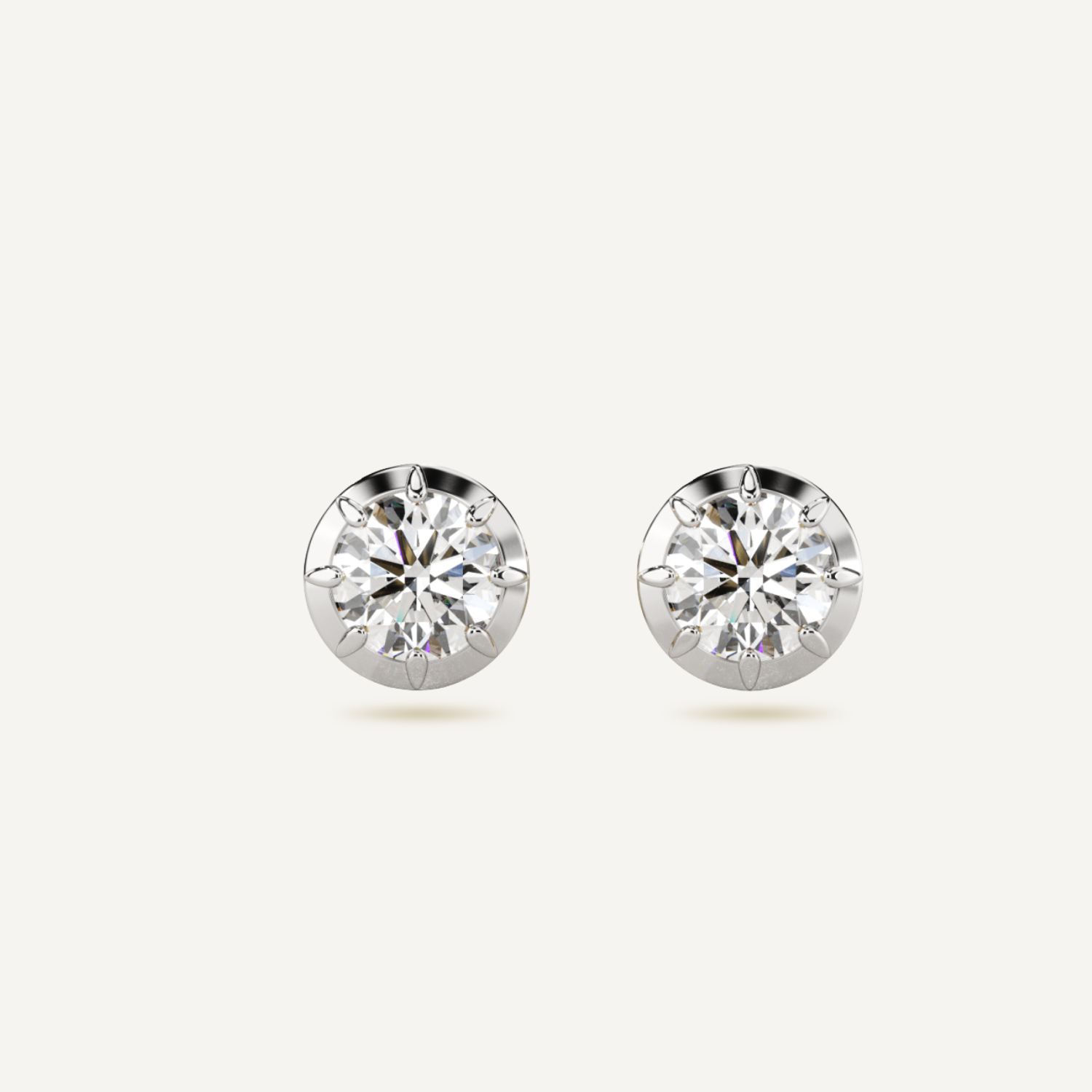 Georgian Set Old Mine Diamond Studs