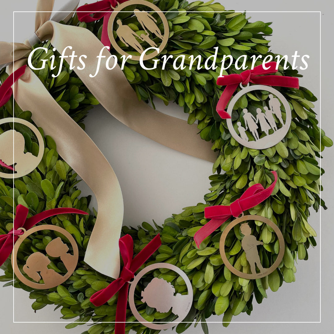 Gifts for grandparents - silhouette ornaments