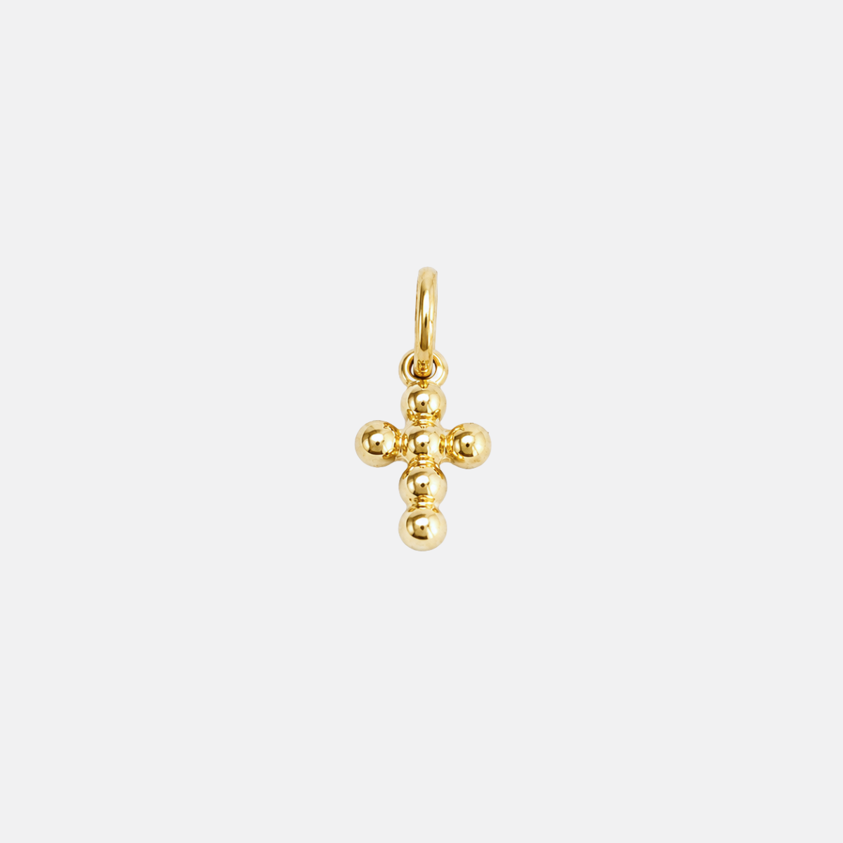 10K Petite Beaded Cross