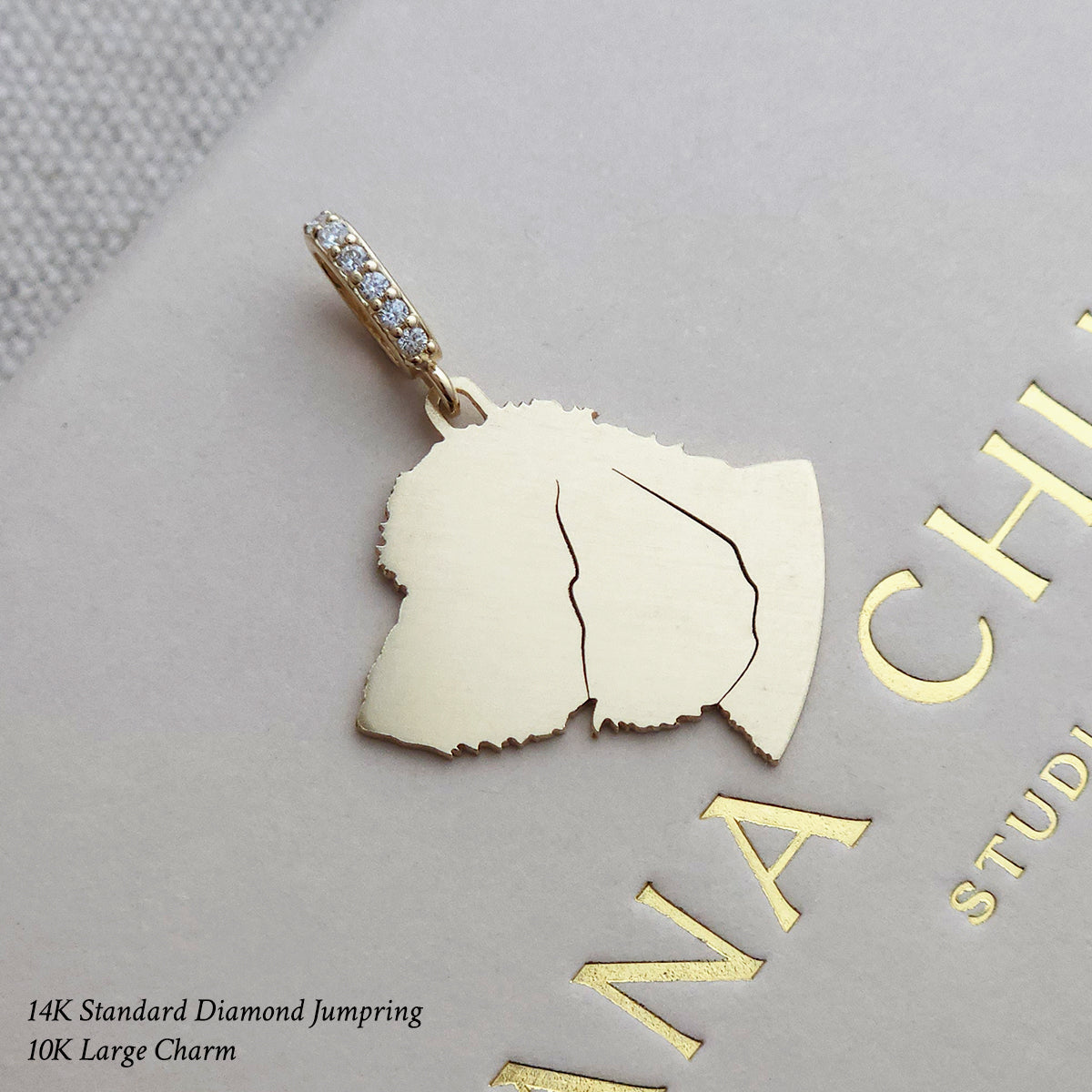 10K Silhouette Charm (Large) - Vana Chupp Studio