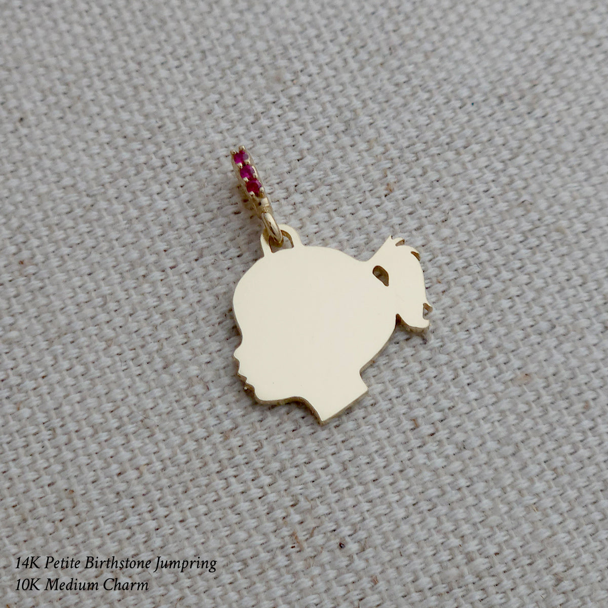 10K Silhouette Charm (Medium) - Vana Chupp Studio