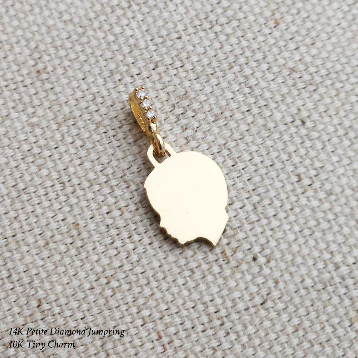 10K Silhouette Charm (Tiny) - Vana Chupp Studio