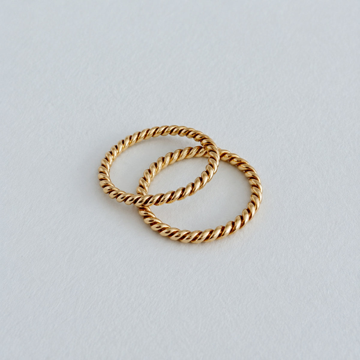 14K Rope Ring - size 6