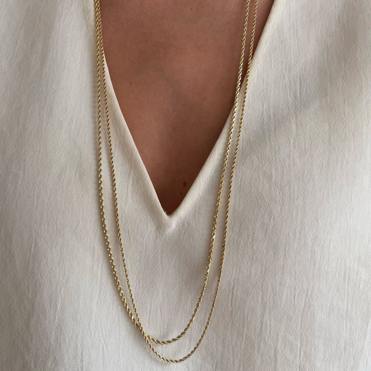 14K Yellow Gold Vintage 2mm Twisted Chain - 30 inch
