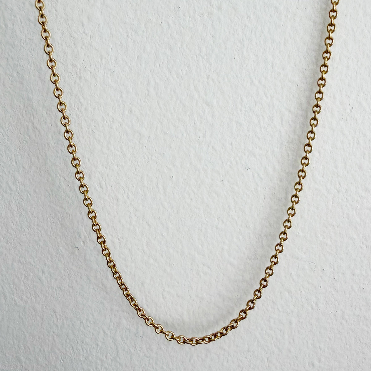 18K Yellow Gold Vintage 1.5 mm Cable Chain - 30 inch