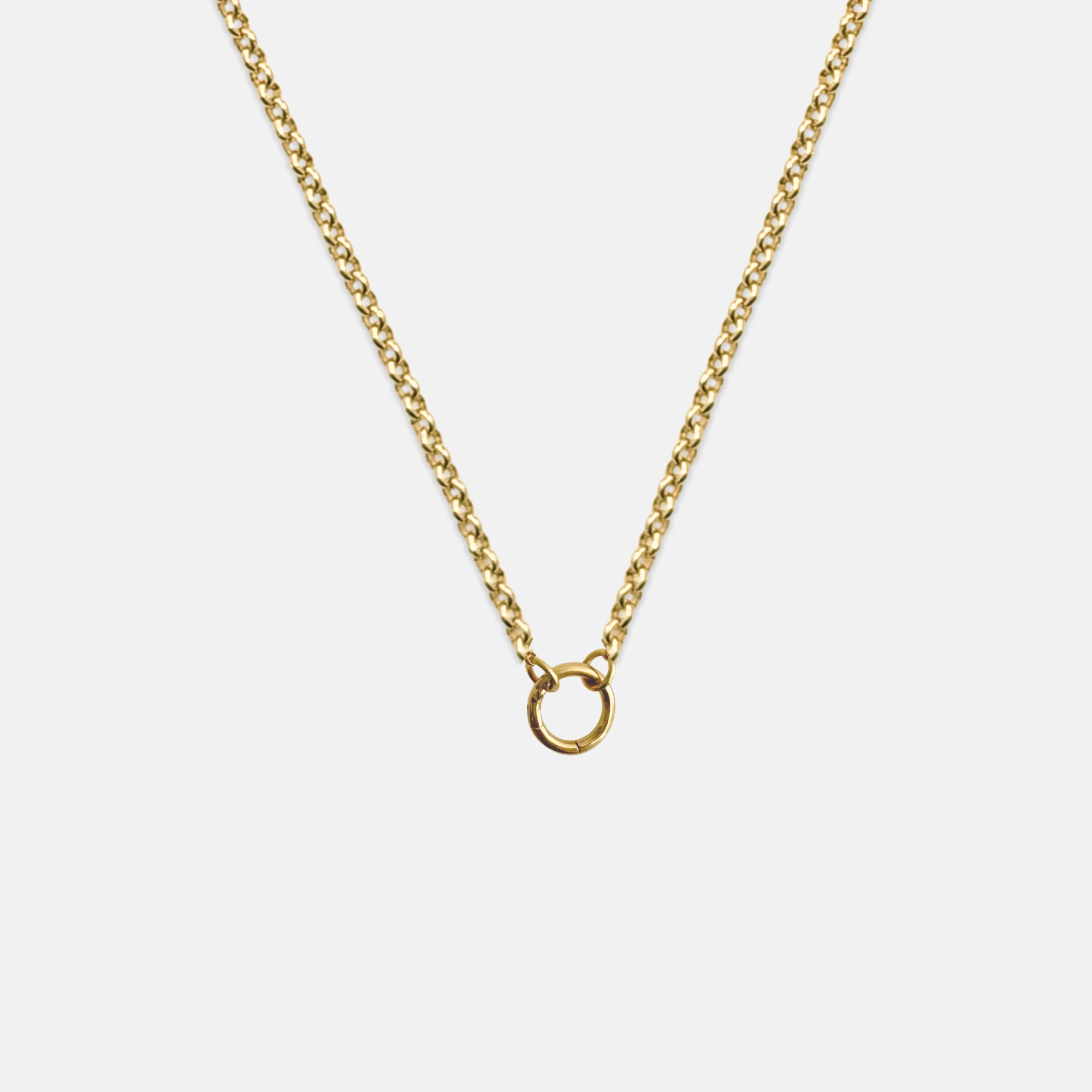 Heavyweight Rolo Chain Necklace with Charm Holder