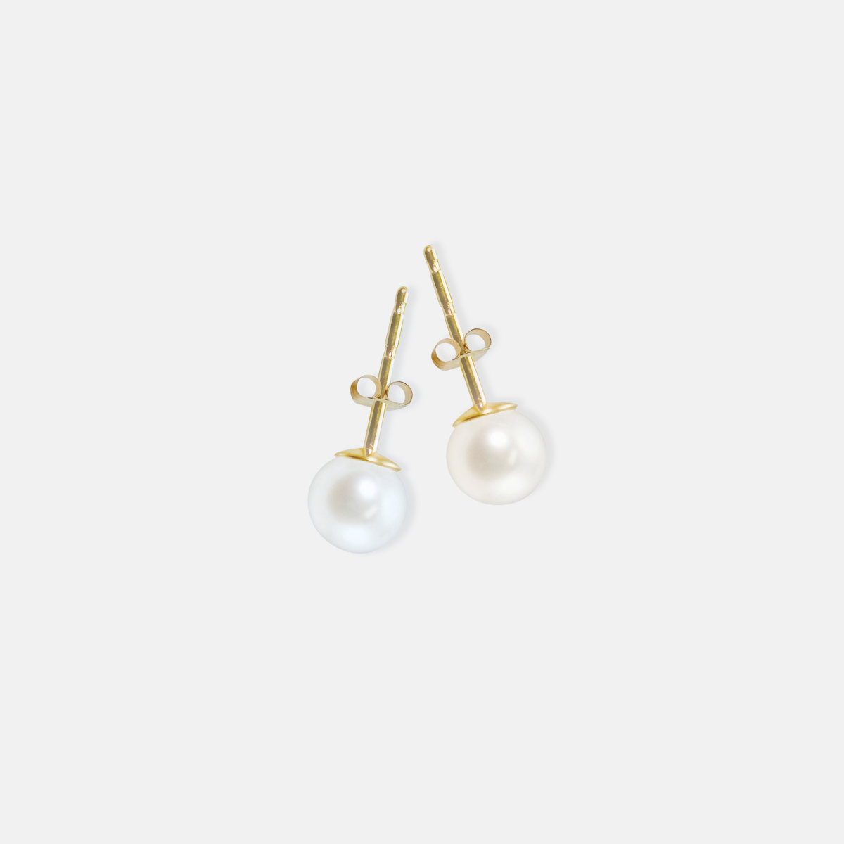 14K Yellow Gold Fresh Water Pearl Studs - Sample Sale