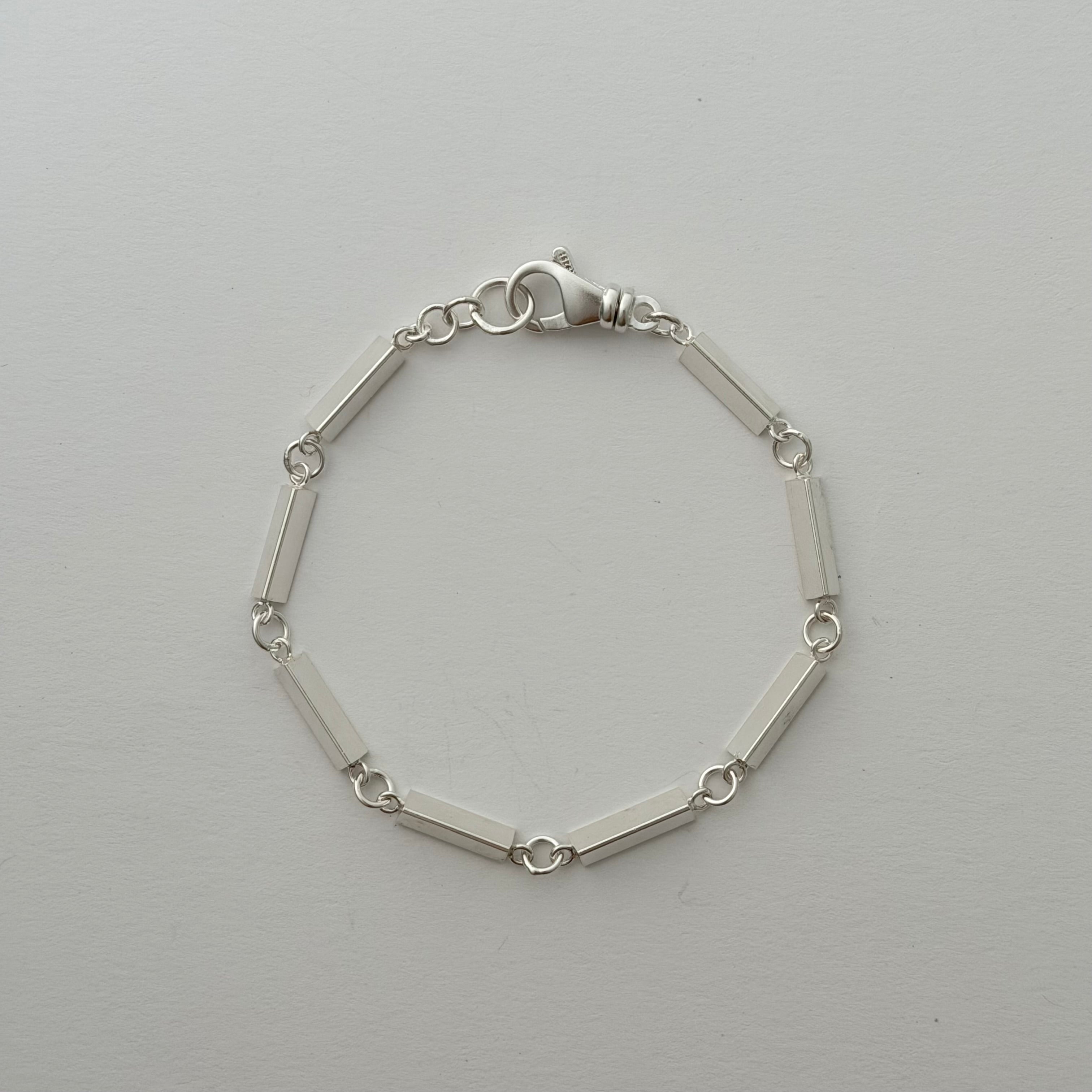 Sterling Silver Triangle Bars Bracelet - 7.5 inch