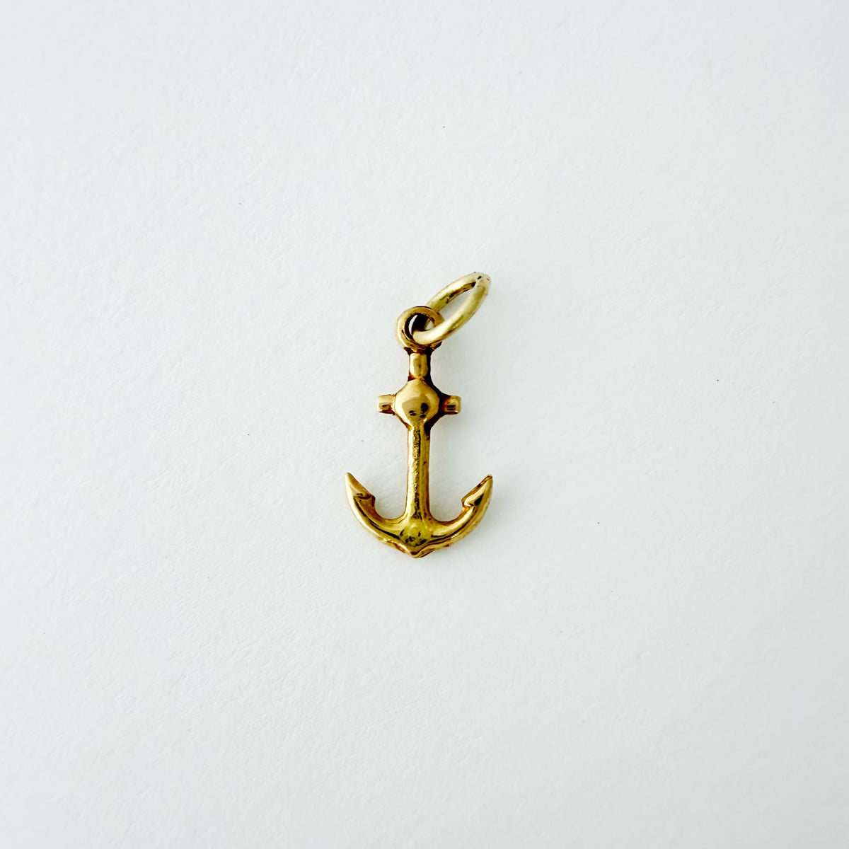 14K Yellow Gold Anchor Charm