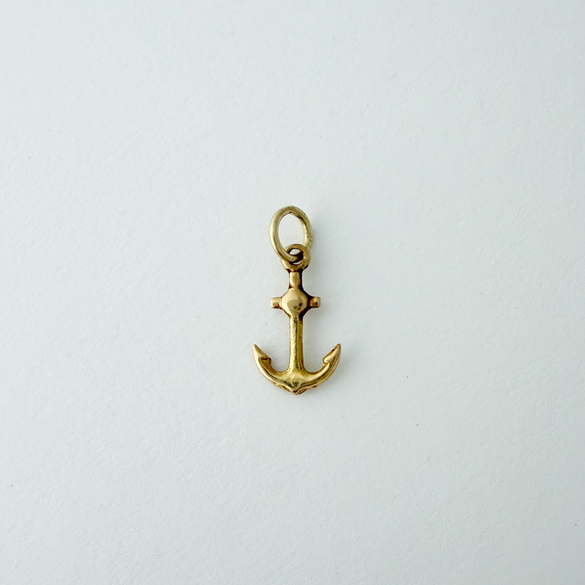 14K Yellow Gold Anchor Charm