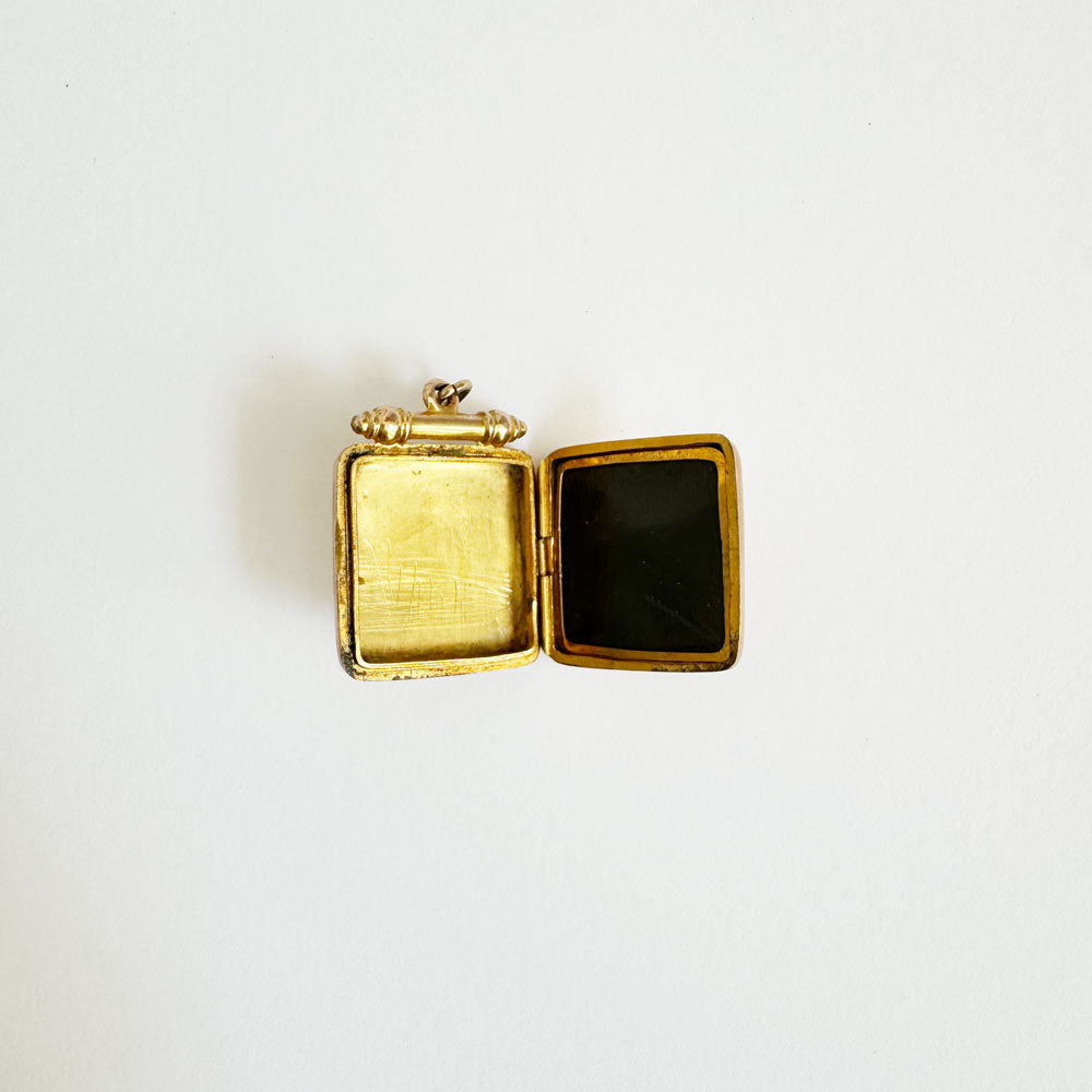 Vintage 9K Gold Square Locket