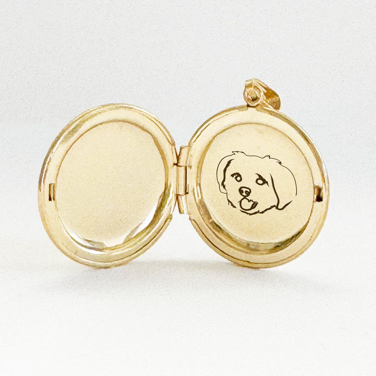 Gold Filled Large Silhouette Locket Necklace - Vana Chupp Studio