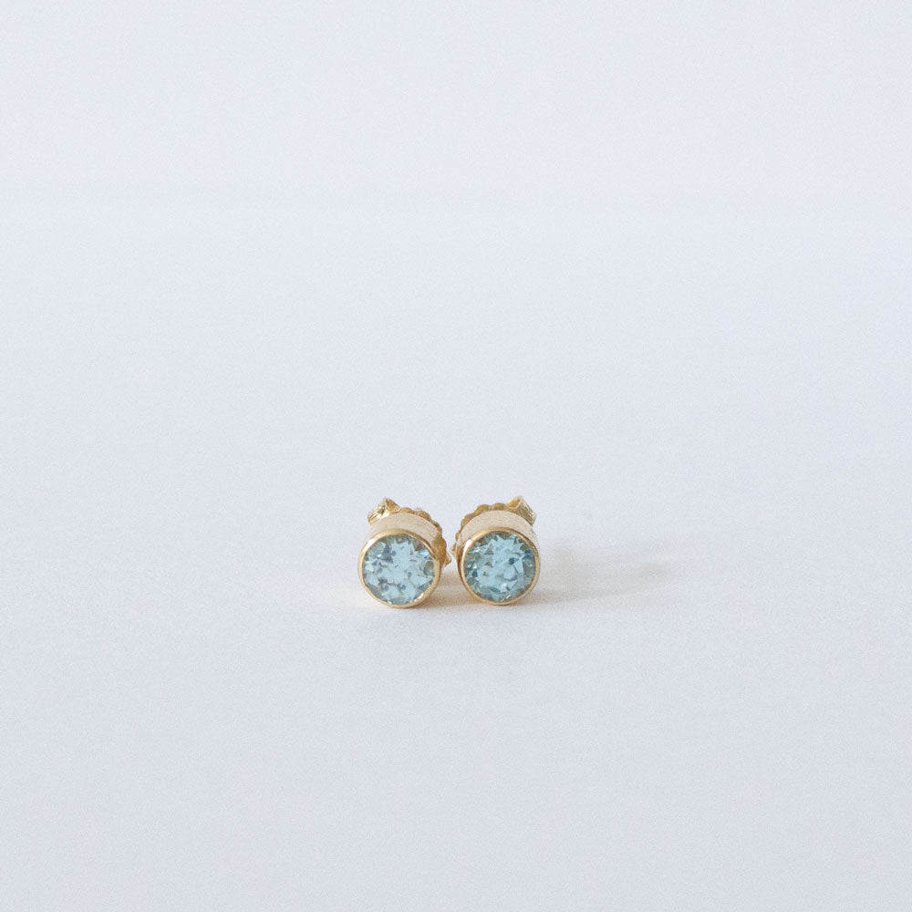 Blue Topaz Stud Earrings