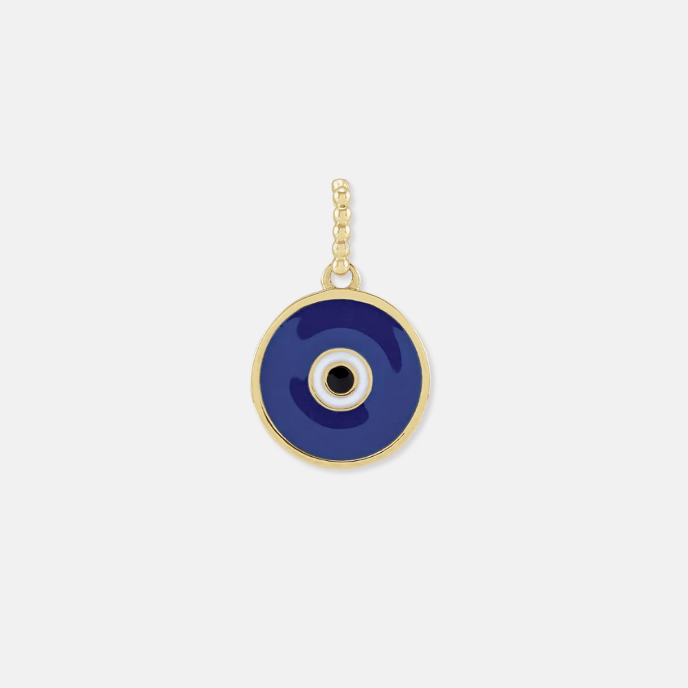 Blue Enamel Evil Eye Pendant