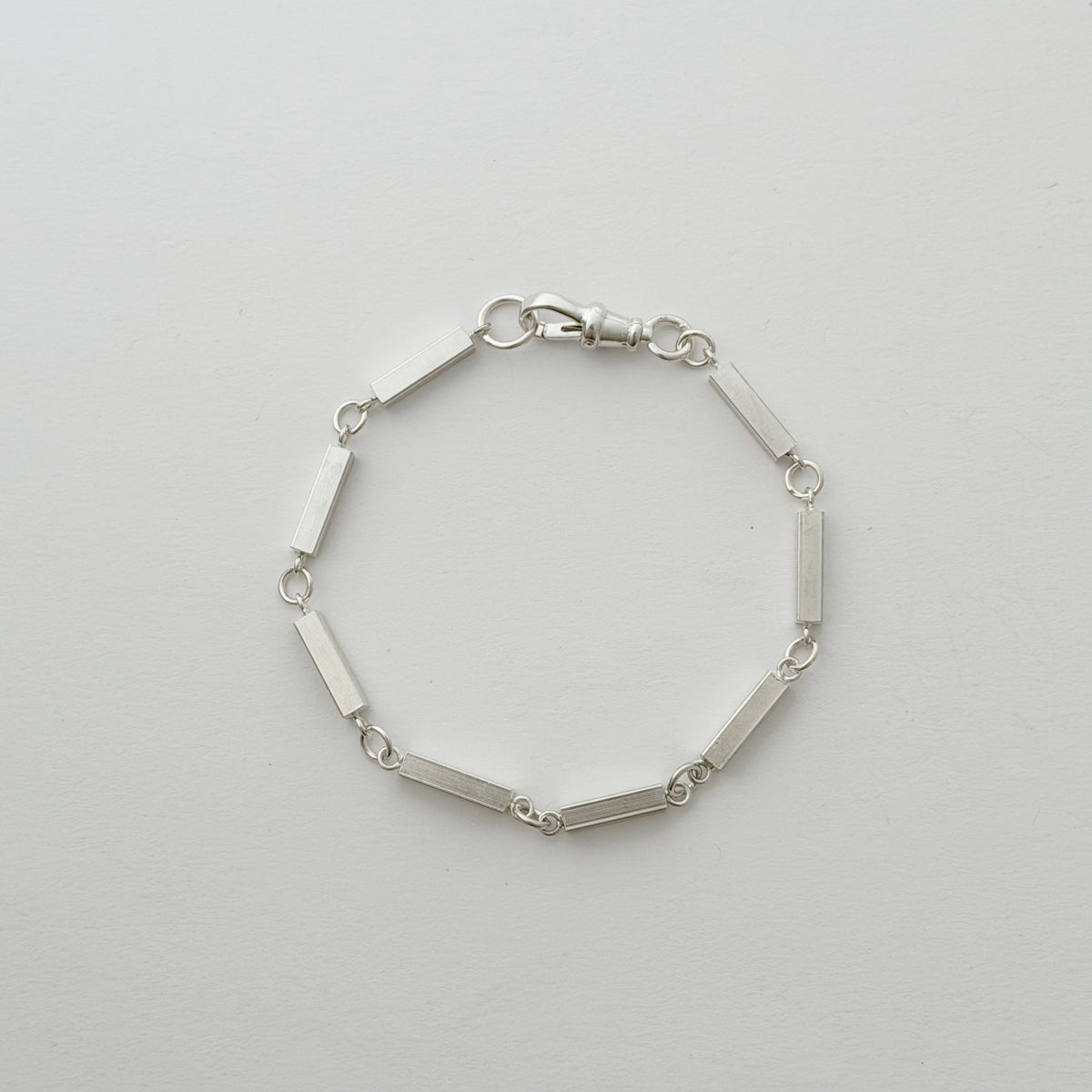 Sterling Silver Boxy Bars Bracelet - 7.5 inch