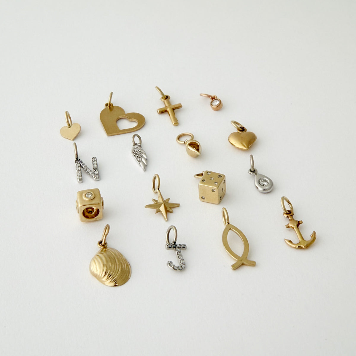 14K Yellow Gold Cross Charm