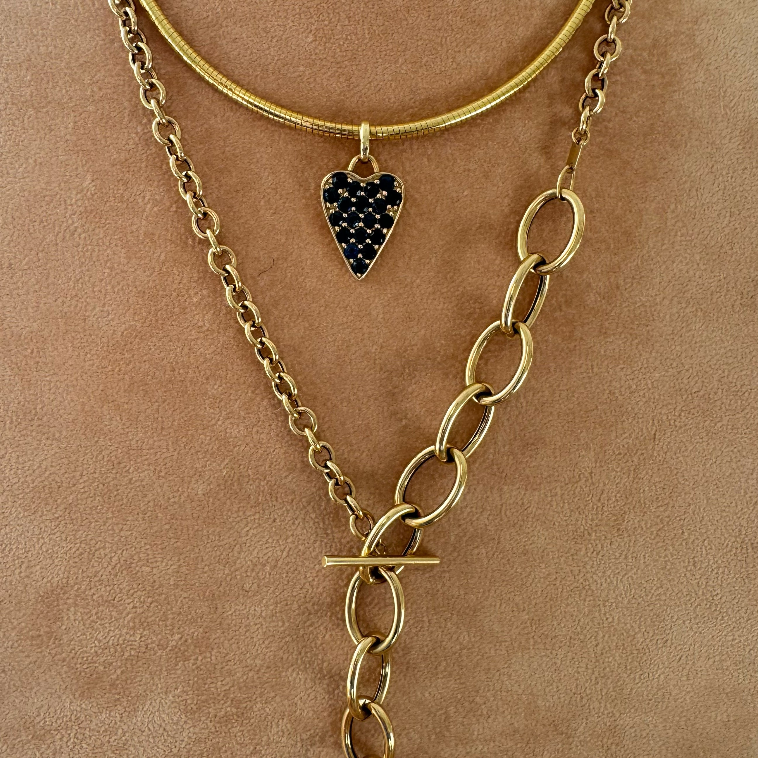 14K Chunky Mixed Link Belcher Chain