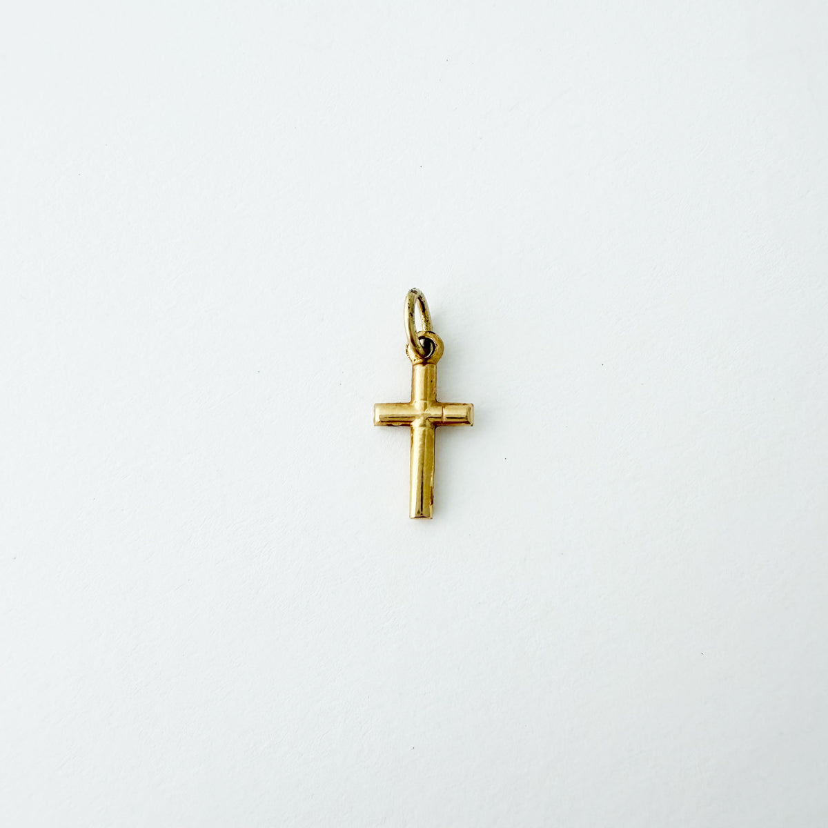 14K Yellow Gold Cross Charm
