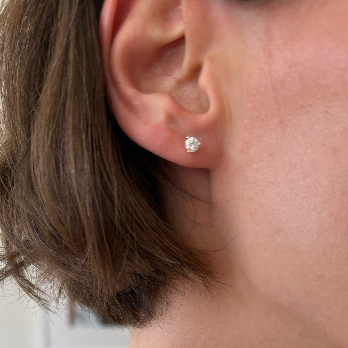 14K Yellow Gold 1/4 CTW Diamond Stud Earrings