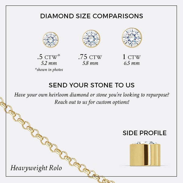 The Diamond Solitaire Necklace - Vana Chupp Studio