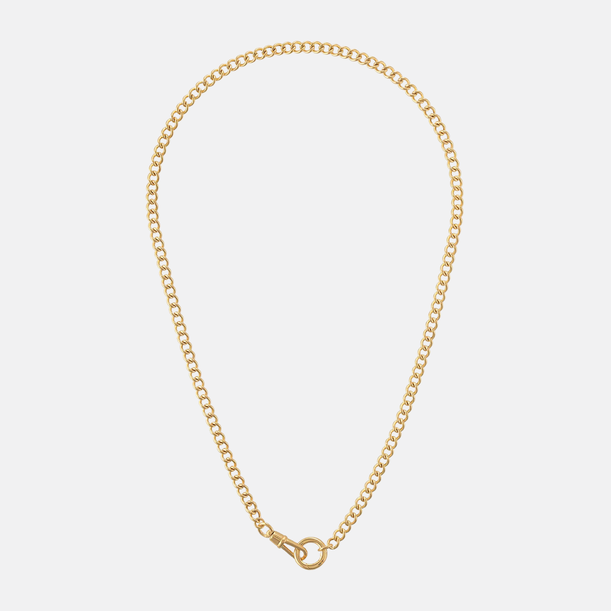 14K Fancy Curb Chain w/ Double Clasp